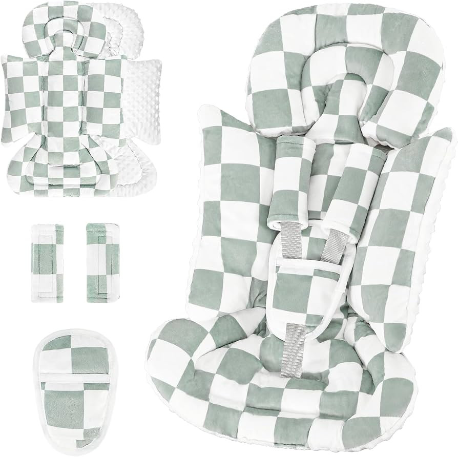 DILIMI Infant Car Seat Insert, Baby Car Seat Head Support with 3 Strap Paddings, Soft Newborn Car... | Amazon (US)