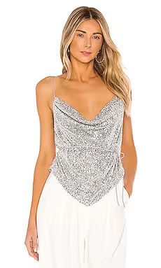L'Academie The Mazarine Top in Silver from Revolve.com | Revolve Clothing (Global)