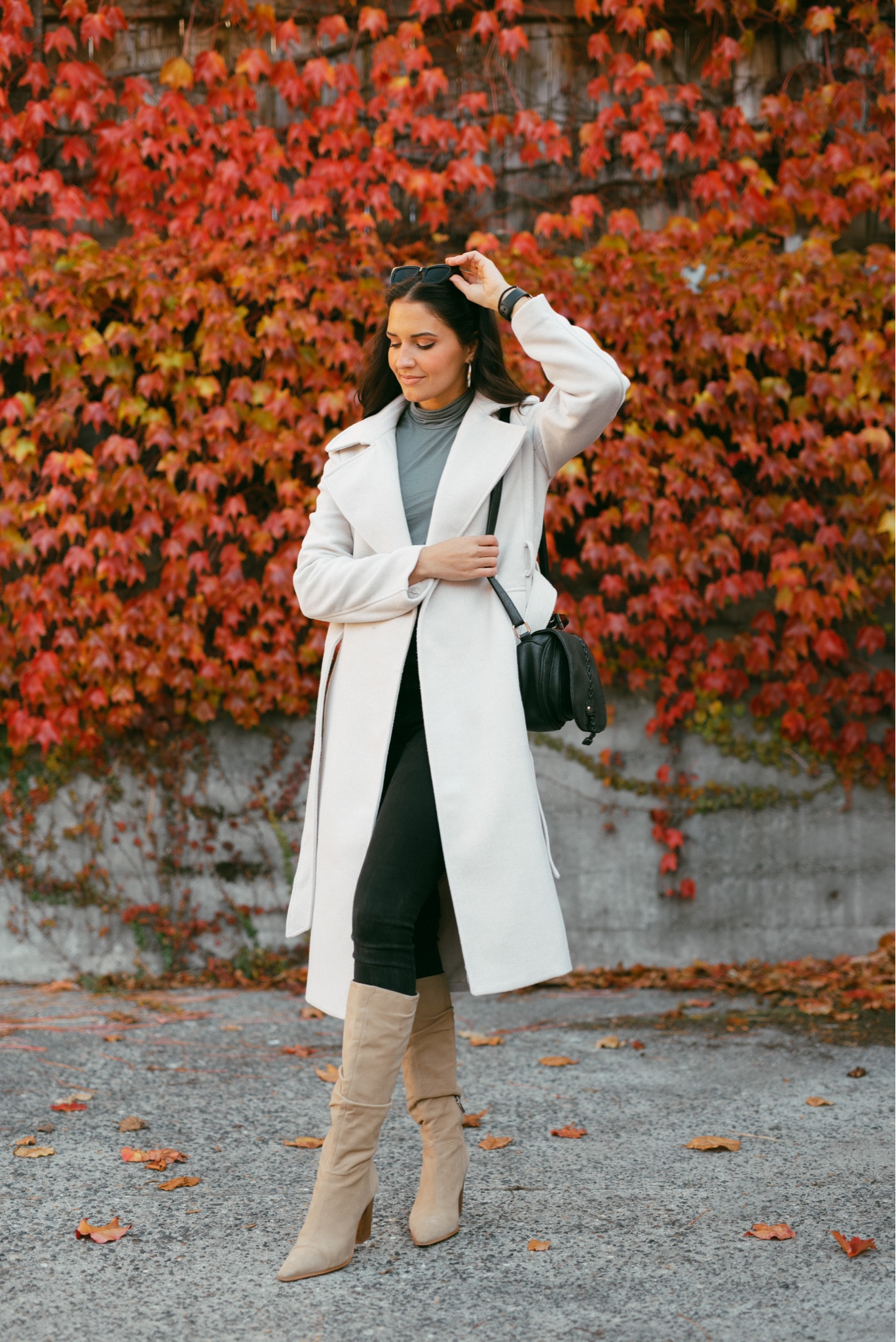 This wall of fall leaves was giving me all the feels! Love this tie belt coat it’s perfect for fall and winter. Also Abercrombie is having a cost sale 30% off! #tiebeltcoat #trenchcoat #longpeacoat #peacoat #wintercoat #fallcoat #thanksgiving #thanksgivingoutfit #tallboots #falloutfits #hm #abercrombie #winteroutfit #holiday

#LTKHoliday #LTKSeasonal #LTKsalealert