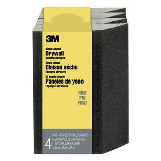 2.875 in. x 4.875 in. x 1 in. (7.30 cm x 12.38 cm x 2.54 cm) 120 Grit Fine Angled Drywall Sanding... | The Home Depot