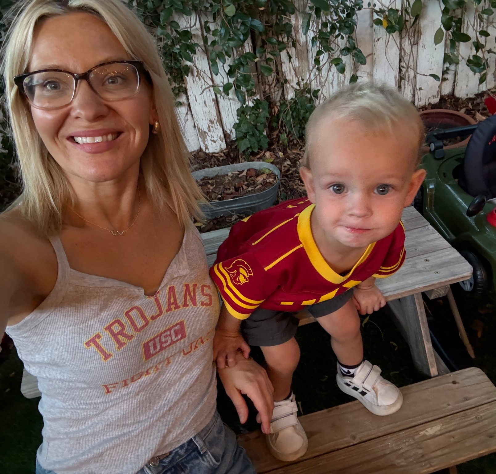 Twinning for game day 🏈❤️💛 Nothing better than matching with my little Trojan!
USC game day fit 
#LTKmom #LTKkids #GameDayReady #MomLifeStyle #USCmom #ToddlerFashion #LTKfamily