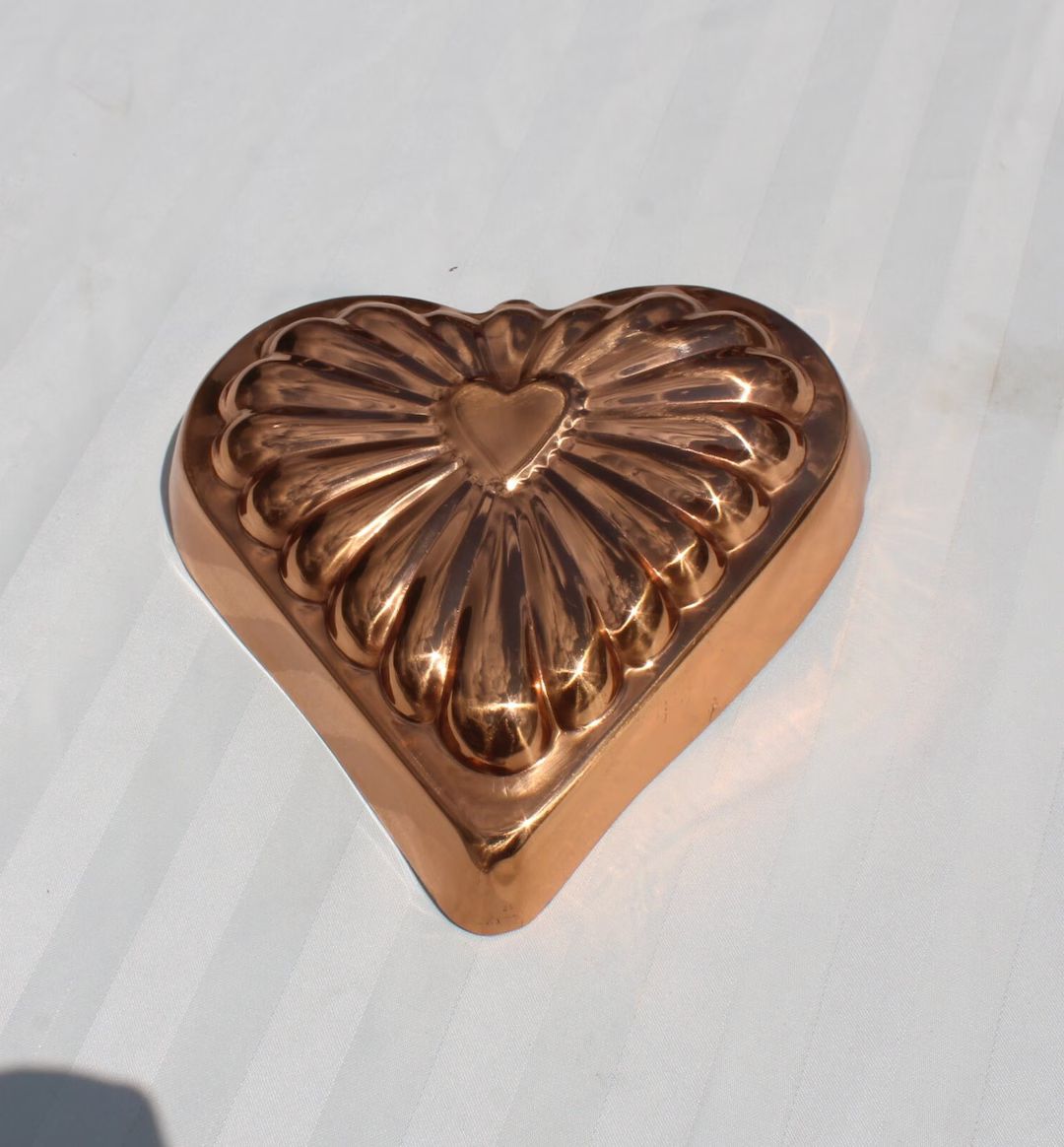 Copper Heart Wall Hanging / Mold by Daewoo | Etsy (US)