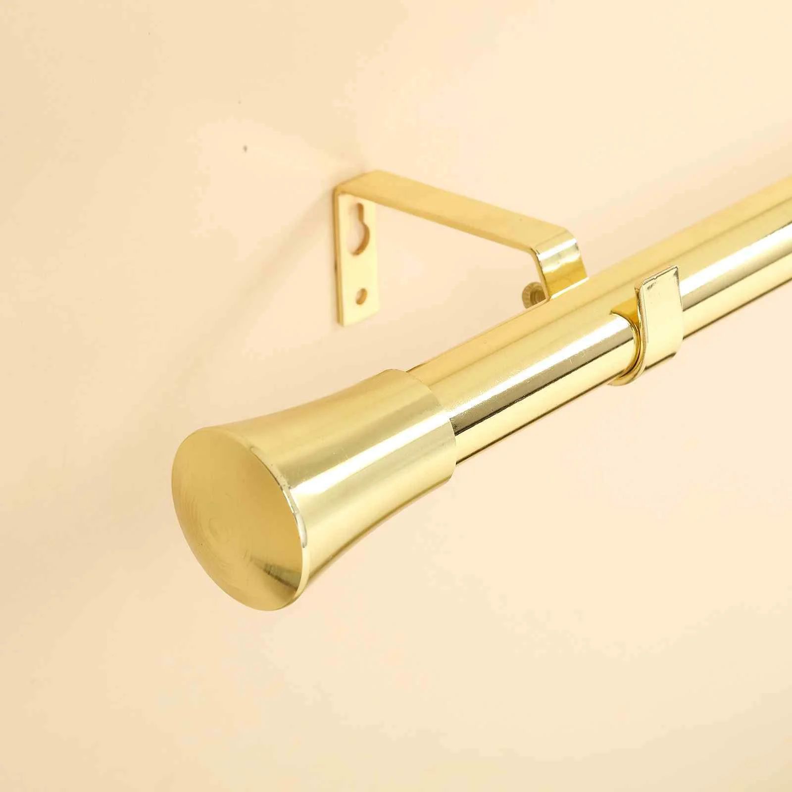 Efavormart 1 Set 42"-126" Metal Single Adjustable Curtain Rod with Trumpet Finials | Walmart (US)