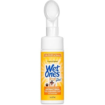 Wet Ones for Pets Antibacterial Dog Paw Cleaner with Built-in Scrubber Brush, Tropical Splash Sce... | Amazon (US)