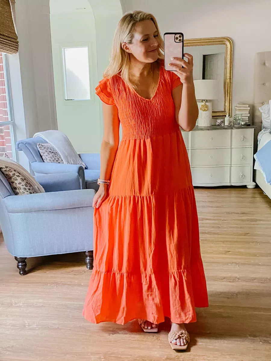 My favorite coral dress! Wearing an XS. Huge sale alert! 

 #LTKSaleAlert #LTKFindsUnder50 #LTKStyleTip