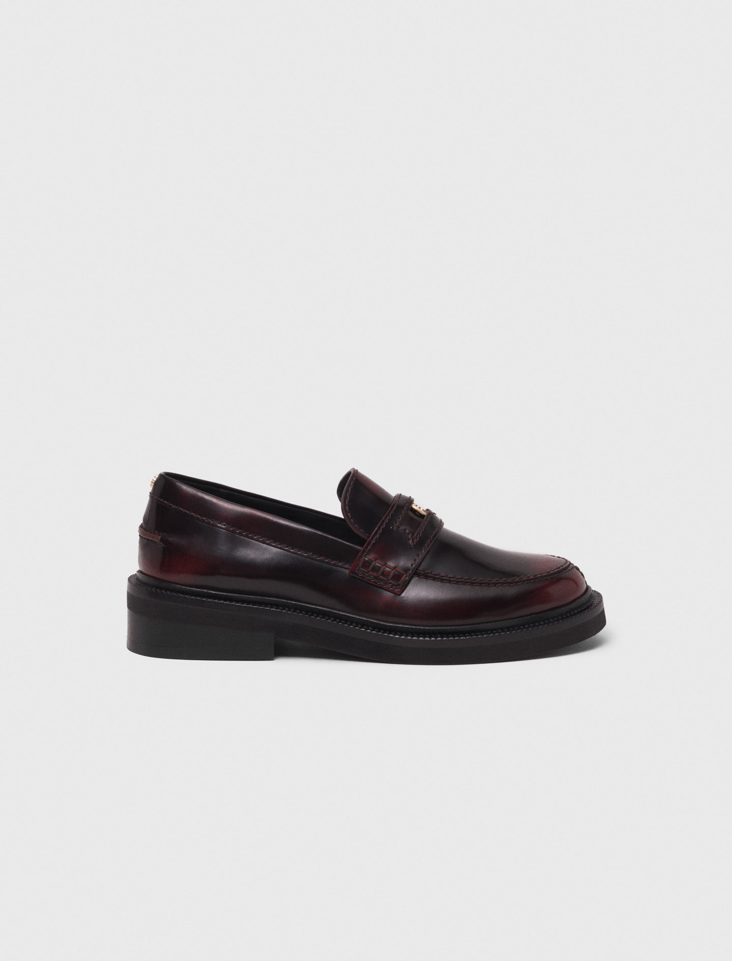 Leather loafers Red for Women | Maje | Maje US