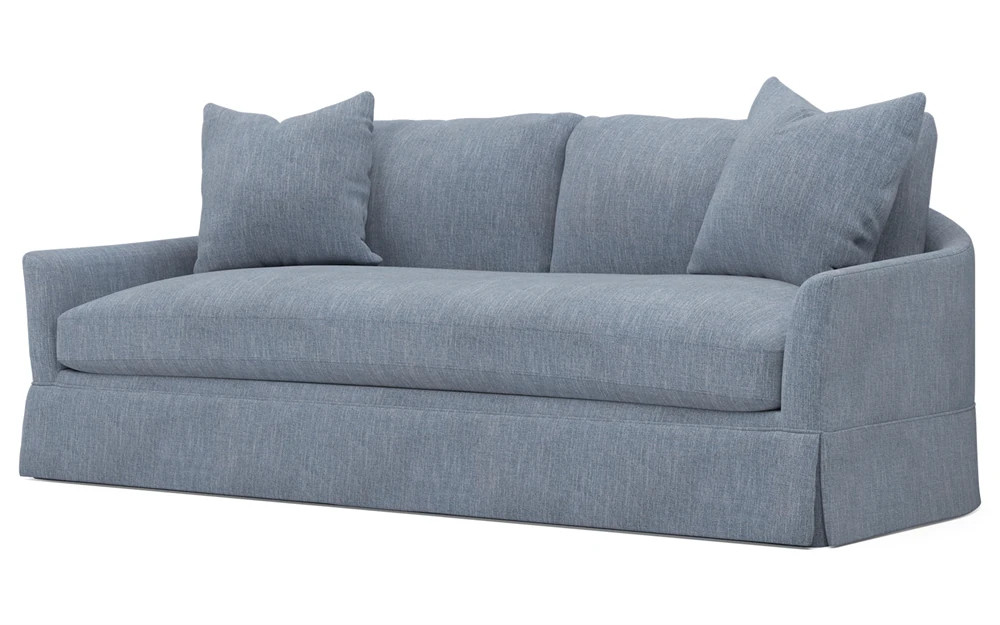 Hartwell Nantucket Blue Performance Sofa - 90" | Kathy Kuo Home