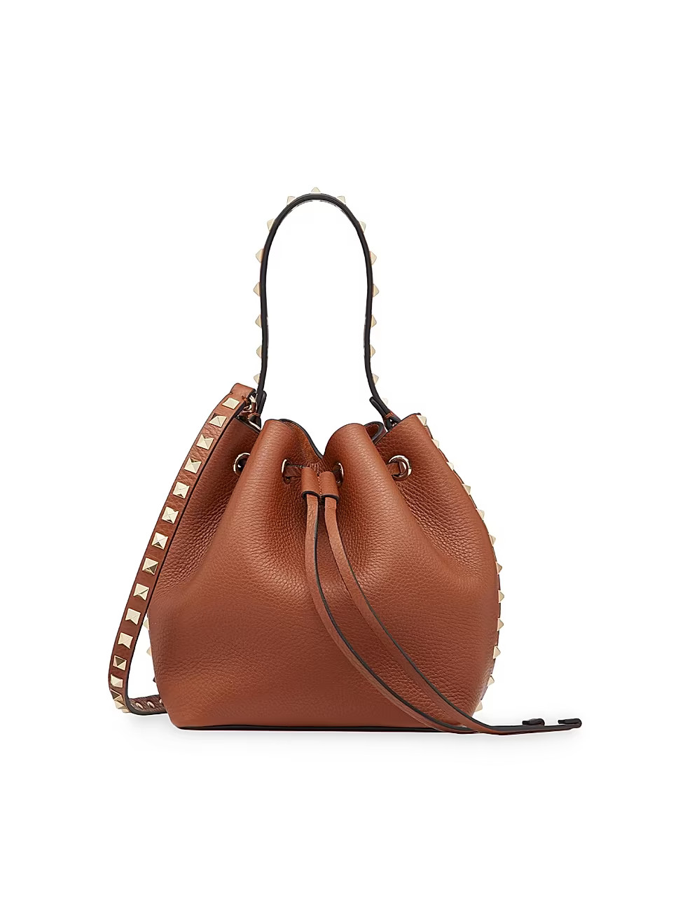 Rockstud Grainy Calfskin Bucket Bag | Saks Fifth Avenue