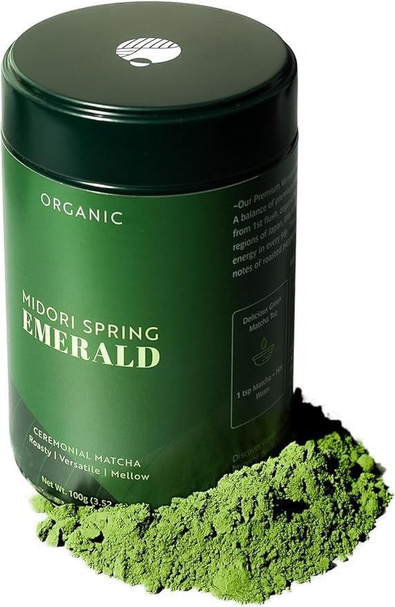 Midori Spring Organic Authentic Japanese Ceremonial Matcha Powder Emerald, USDA Organic, Kosher, ... | Amazon (US)