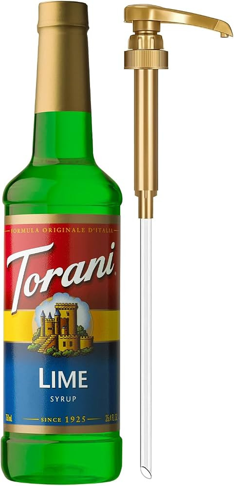 Torani Lime Syrup for Drinks, Flavoring for Iced Tea, Limeade, and Sodas, Pump Included, 25.4 Oz | Amazon (US)