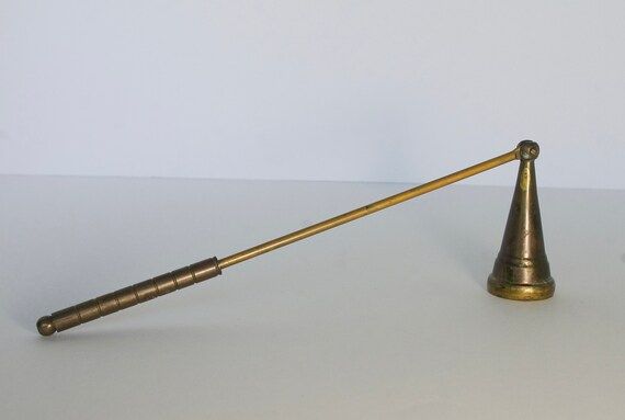 Solid Brass Candle Snuffer - Vintage Brass, Candle Collector, Candle tool, Candle Extinguisher | Etsy (US)