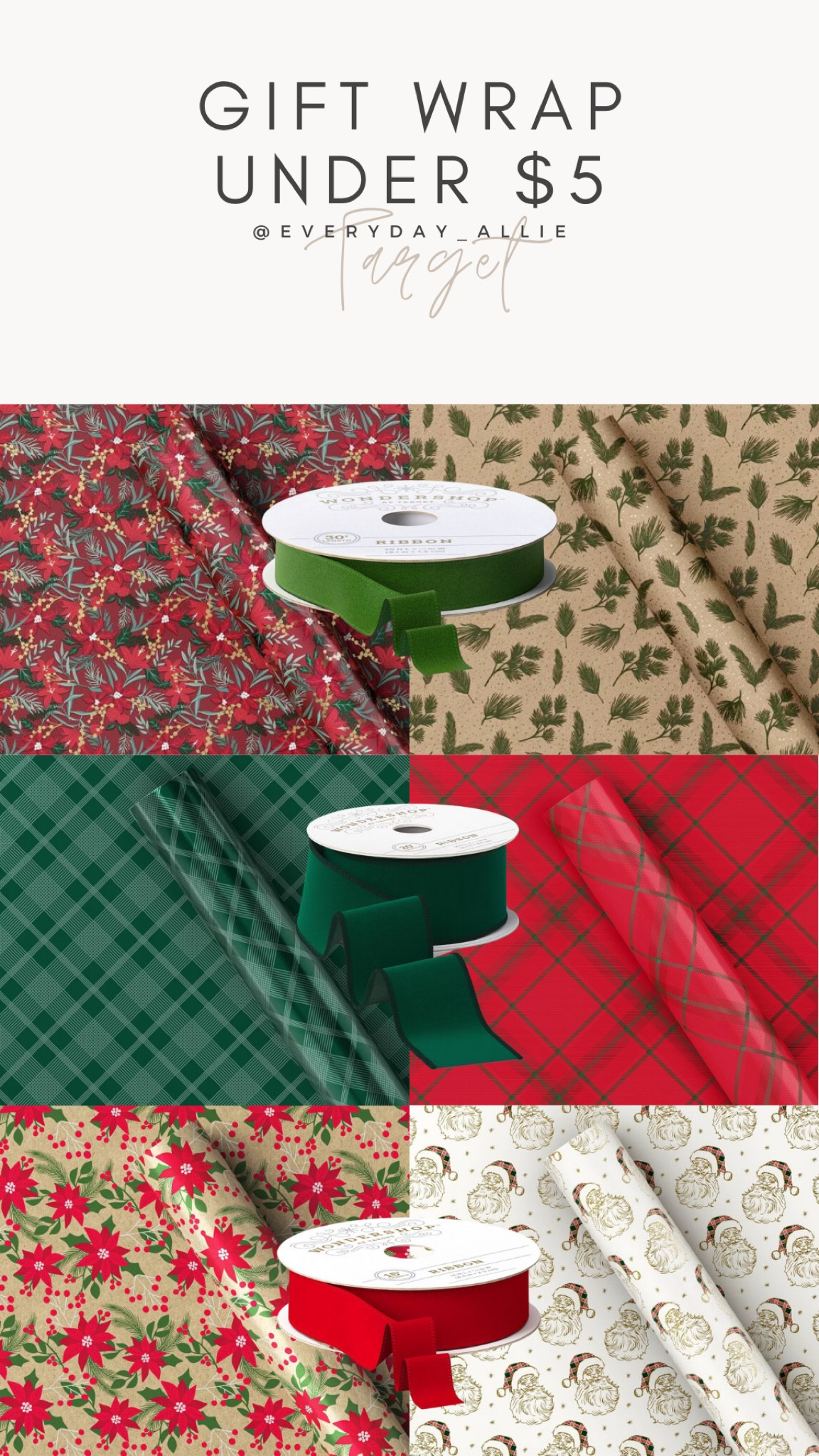Christmas gift wrap under $5! 
Target holiday wrapping. 

#LTKHome #LTKStyleTip #LTKSeasonal
