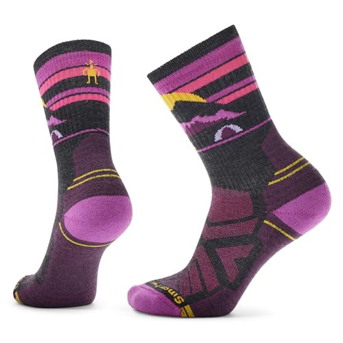 Smartwool Women's Hike Light Cushion Mountain Moon Crew Socks Charcoal Small | Amazon (US)