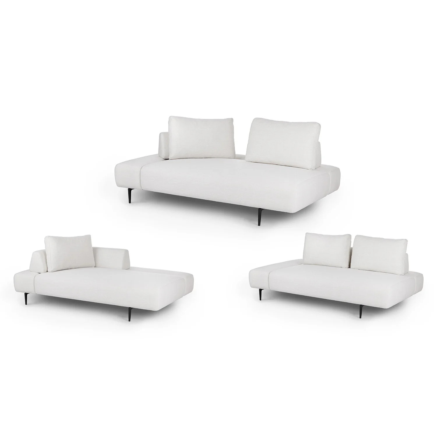 Divan 76" Left Chaise Lounge - Quartz White | Article