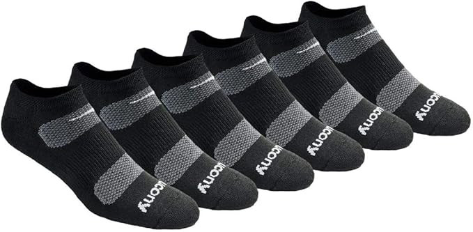 Saucony Men's RunDry Mesh Ventilating Comfort Fit Performance No-Show Socks, Available in M-XXL (... | Amazon (US)