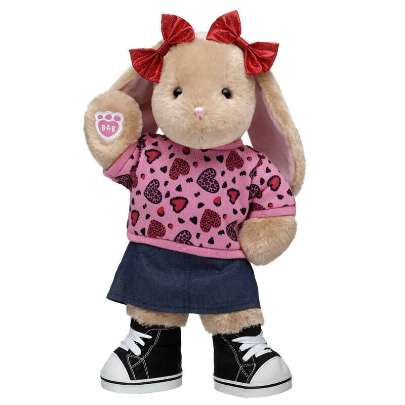 Pawlette™ Bunny Plush Leopard Hearts Gift Set | Build-A-Bear Workshop
