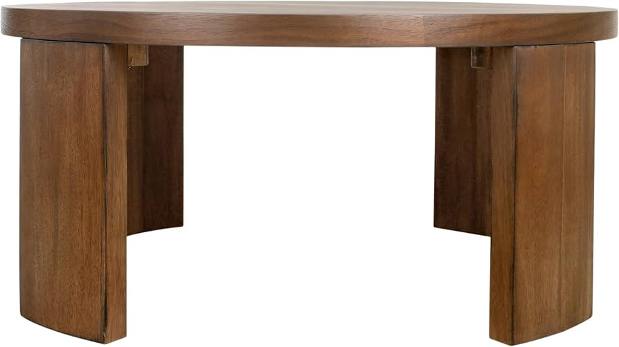 New Pacific Direct Londyn Round Coffee Table - Rustic Walnut | Amazon (US)