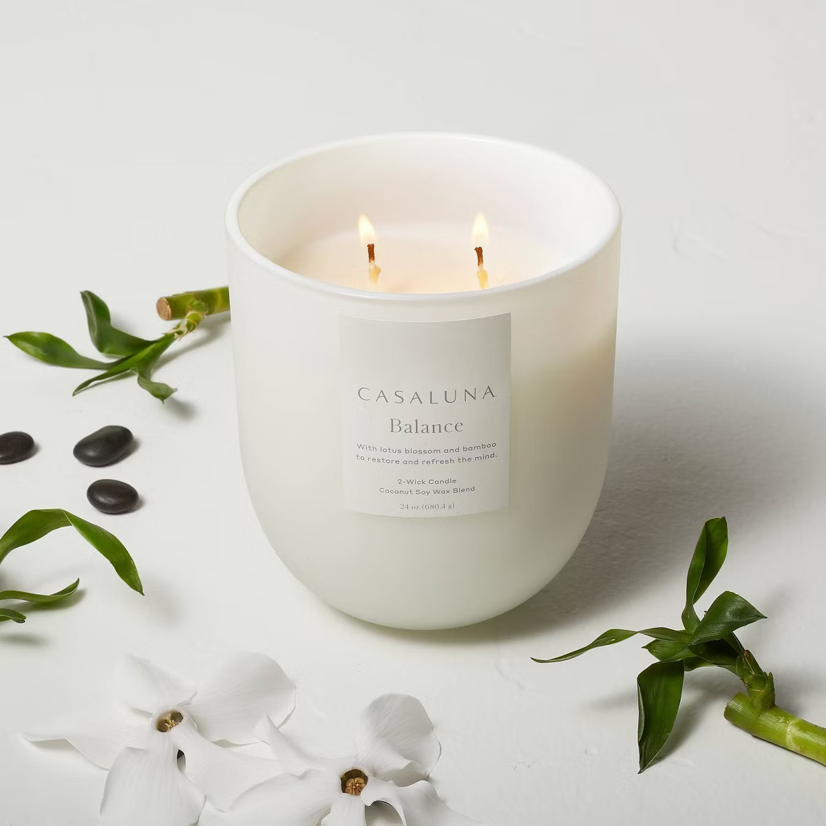 Balance Core Frosted Glass Candle White - Casaluna™ | Target