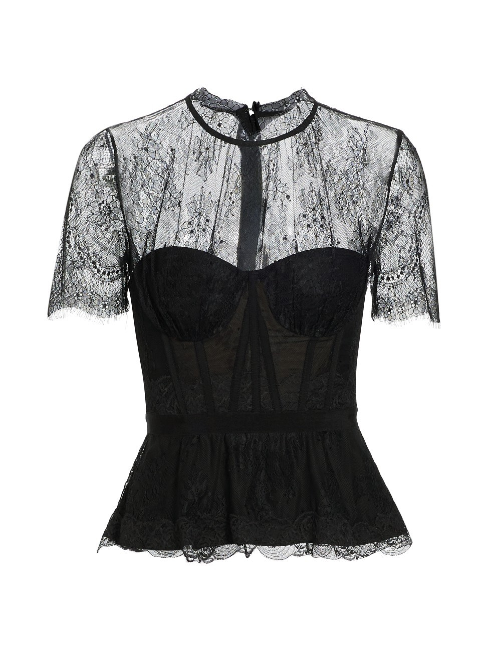 Women's Kehlani Lace Bustier Top - Black - Size 6 | Saks Fifth Avenue