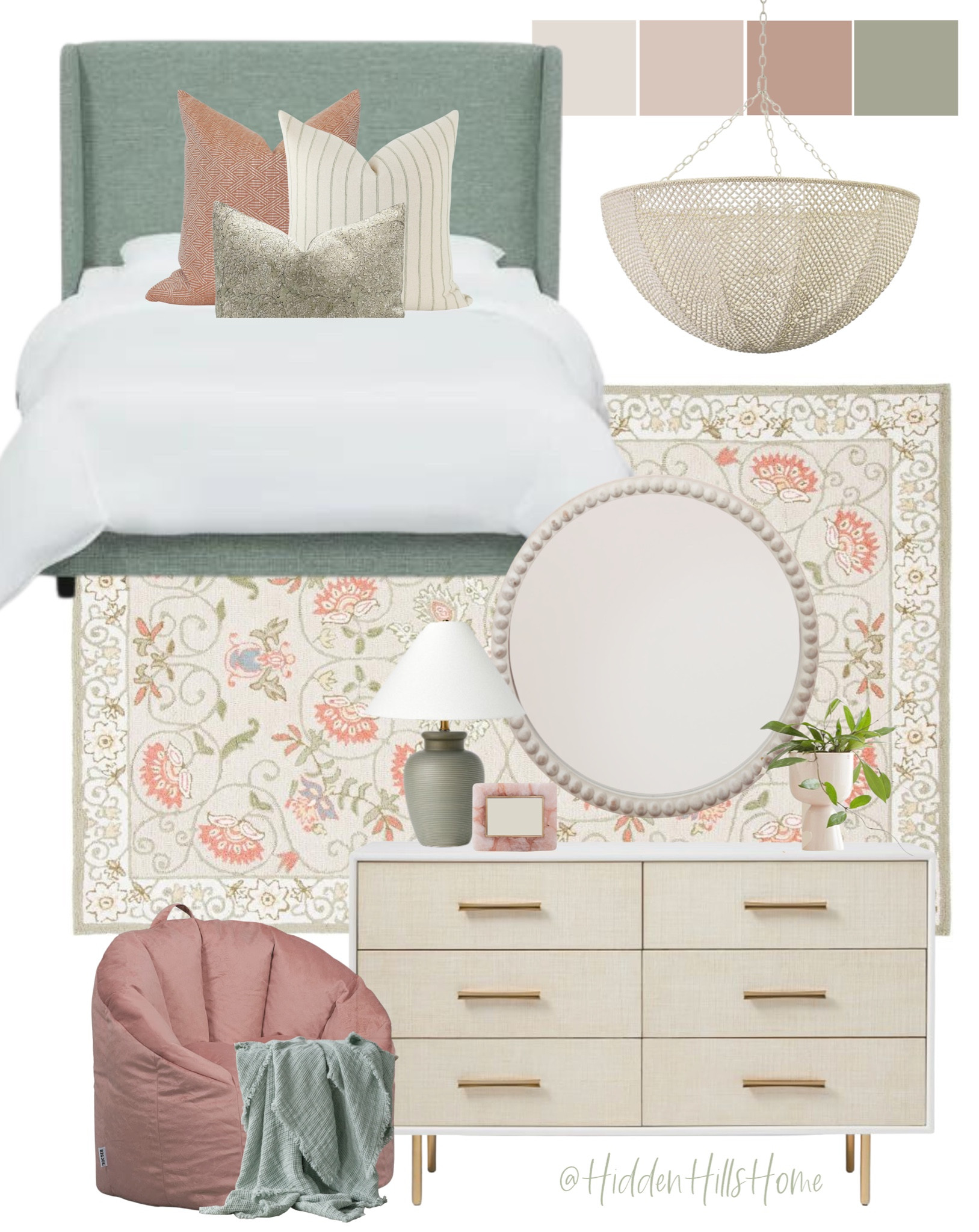 Girls bedroom, pink and green girls bedroom mood board, cute girls bedroom ideas, girls bedroom decor inspiration, teen girls room #girlsbedroom

#LTKsalealert #LTKhome