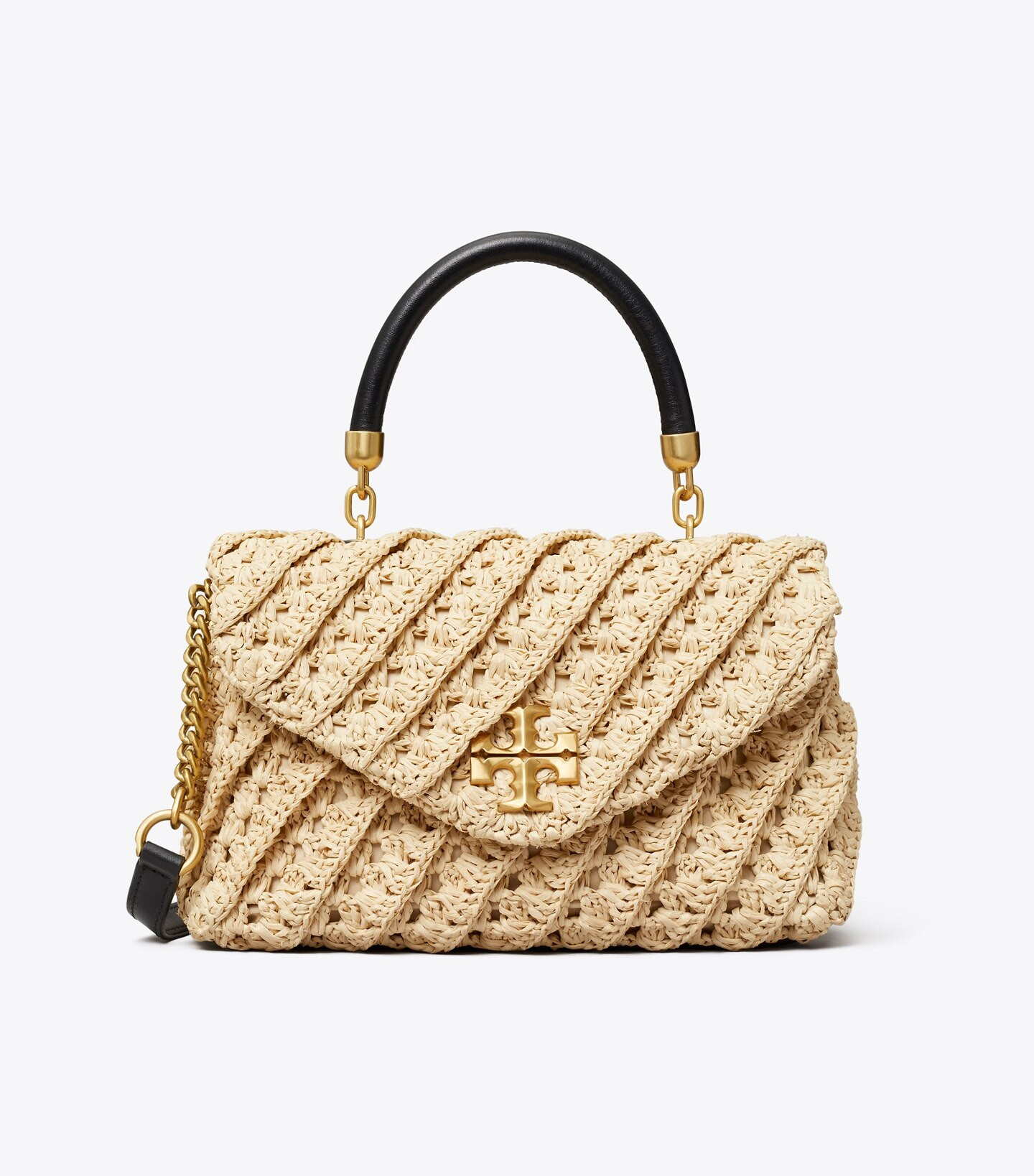 KIRA RAFFIA SMALL TOP-HANDLE SATCHEL | Tory Burch (US)