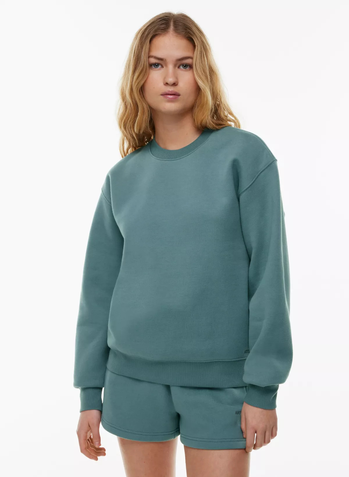 COZY FLEECE PERFECT CREW SWEATSHIRT | Aritzia