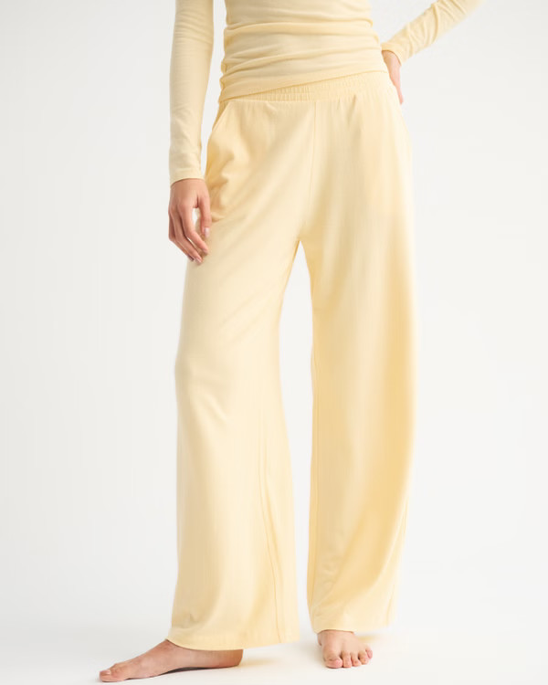 Lounge Brushed Wide Leg Sweatpant | Abercrombie & Fitch (US)