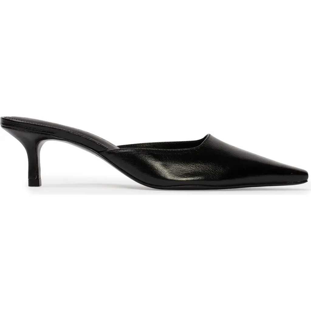 BLACK SUEDE STUDIO Riley 50 Leather Mule in Black Leather at Nordstrom, Size 39 | Nordstrom