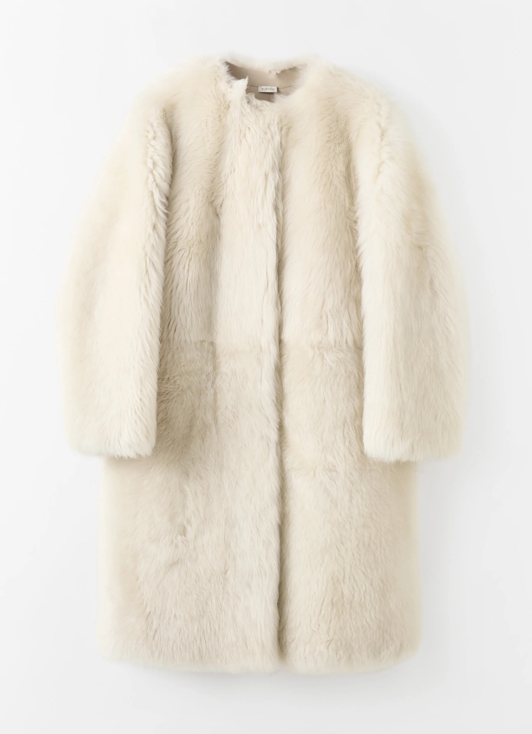 Gemma Shearling Coat, cream | Almada Label