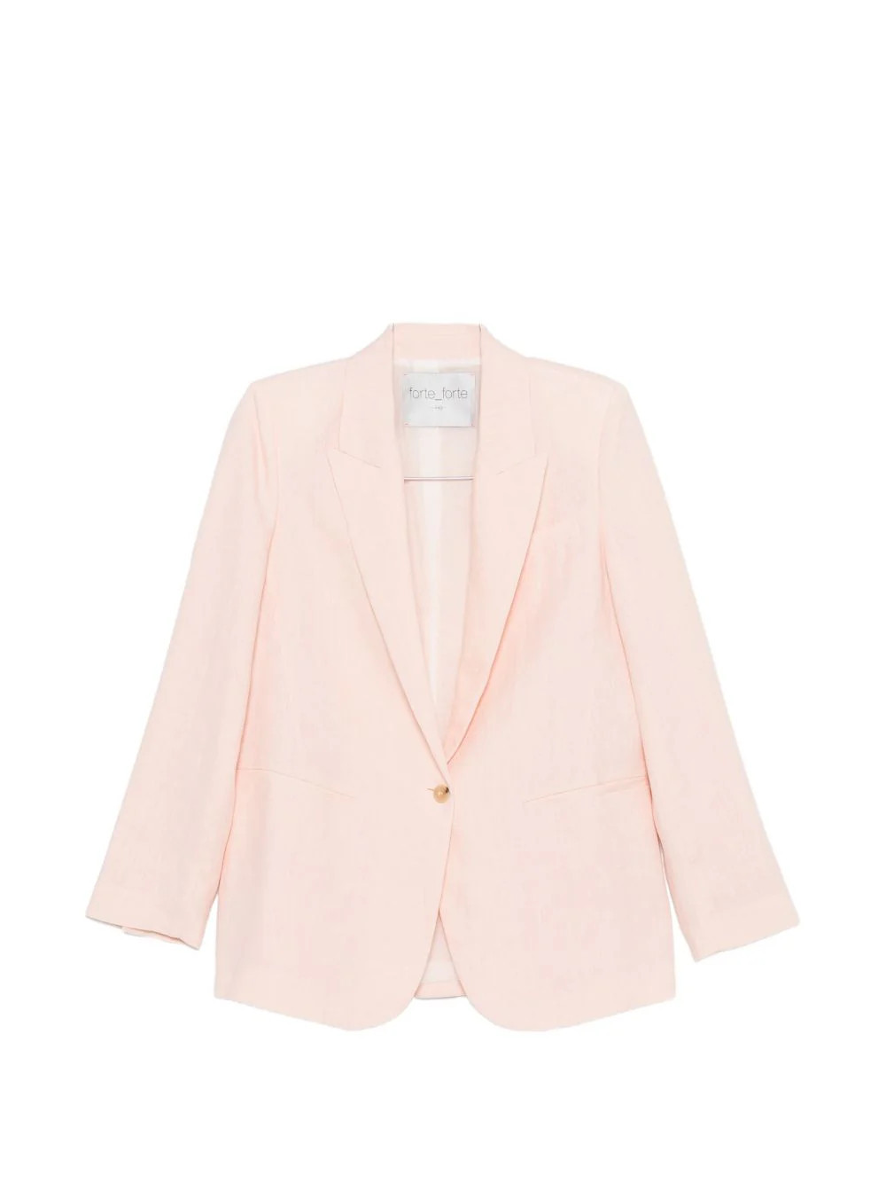 Forte Forte Linen Single-Breasted Blazer — Pink | Italist Inc.