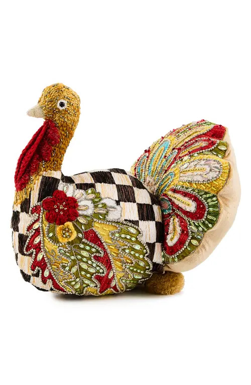 MACKENZIE CHILDS Aurora Turkey Shaped Pillow in Beige at Nordstrom | Nordstrom