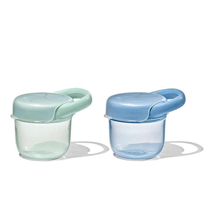 OXO Tot Snack Cup with Lid – 2 Pack, Opal and Dusk | Amazon (US)