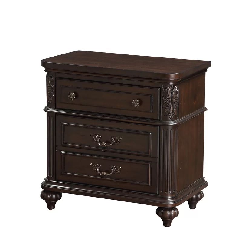 Michaud 2 - Drawer Nightstand in Cherry | Wayfair North America