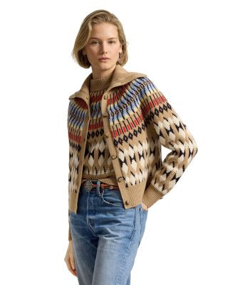 Geo Motif Wool Cardigan | Bloomingdale's (US)