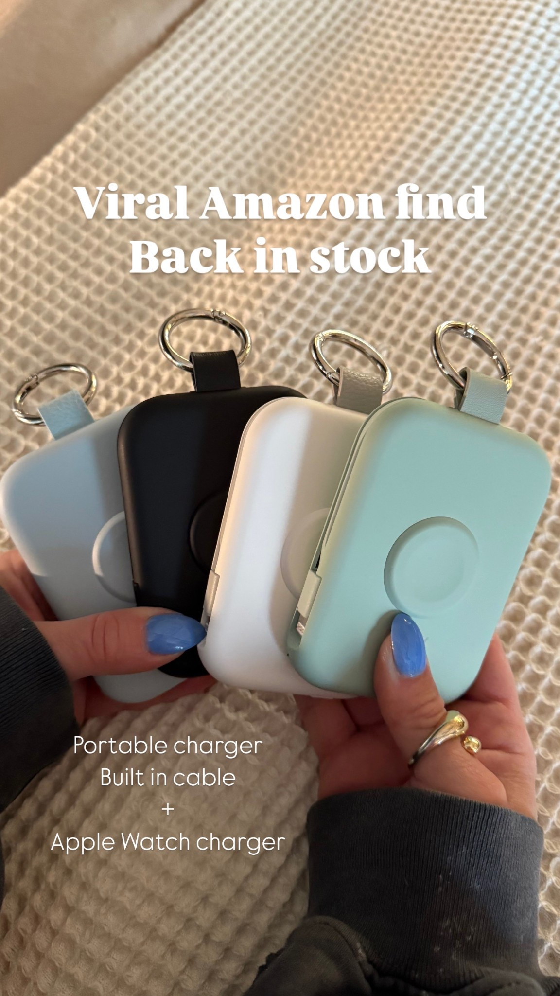 Amazon viral chargers back in stock!!
They charge your phones & Apple Watches!
Perfect for traveling. 
They can also hook to anything!
Amazon sale
Amazon finds
Amazon must haves 

#LTKSaleAlert #LTKTravel