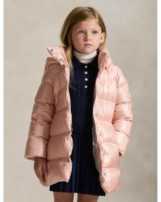 Girls' Down Hooded Long Jacket - Big Kid, Little Kid | Bloomingdale's (US)