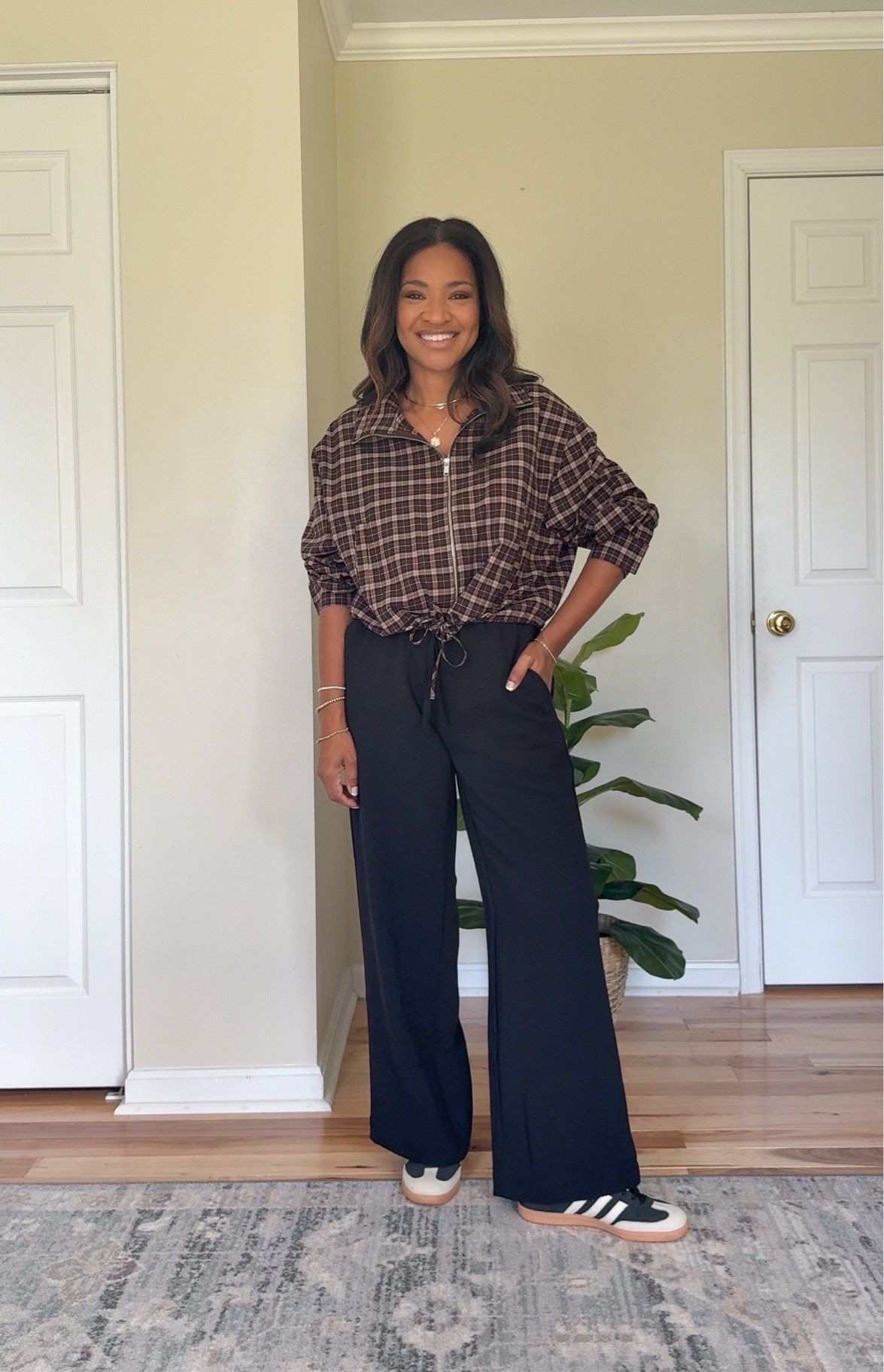 Jacket: M | Top: S | Pants: S / 4 | Shoes: size down 1/2 

 #LTKootd #LTKgrwm #LTKOver40