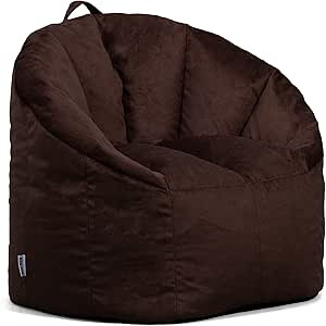 Big Joe Milano Bean Bag Chair, Dark Cocoa Plush, Soft Polyester, 2.5 feet | Amazon (US)