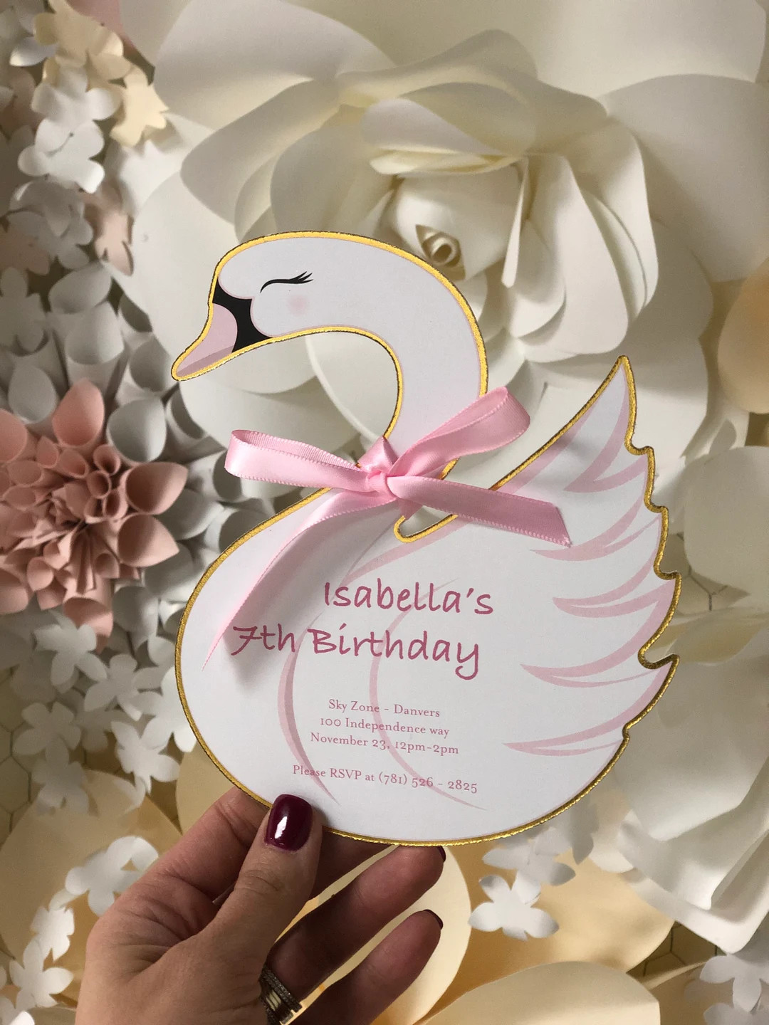 Swan Invitation / Baby Shower Swan Invitation / Baby Girl Swan Invitation - Etsy | Etsy (US)