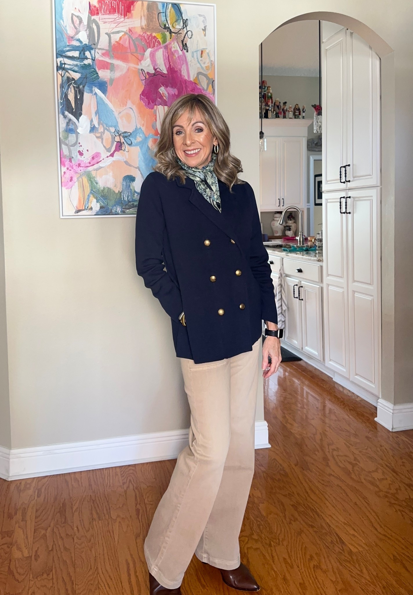JJill Winter Collection is coming in strong with chic, comfortable styles. Wearing a size 4 in the wide leg jeans, an XS in the sweater blazer, love this reversible scarf. 

#LTKootd #LTKOver40 #LTKSeasonal