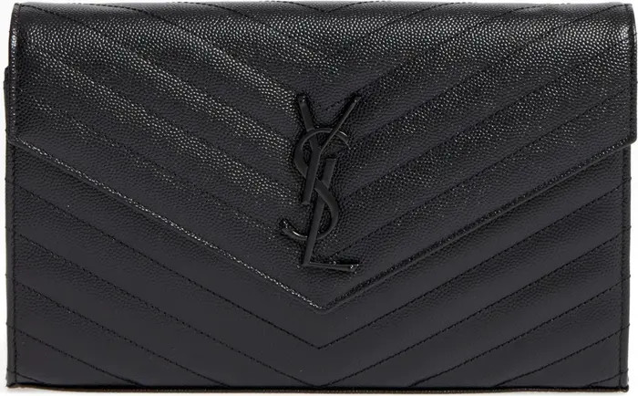 Monogram Quilted Leather Wallet on a Chain | Nordstrom
