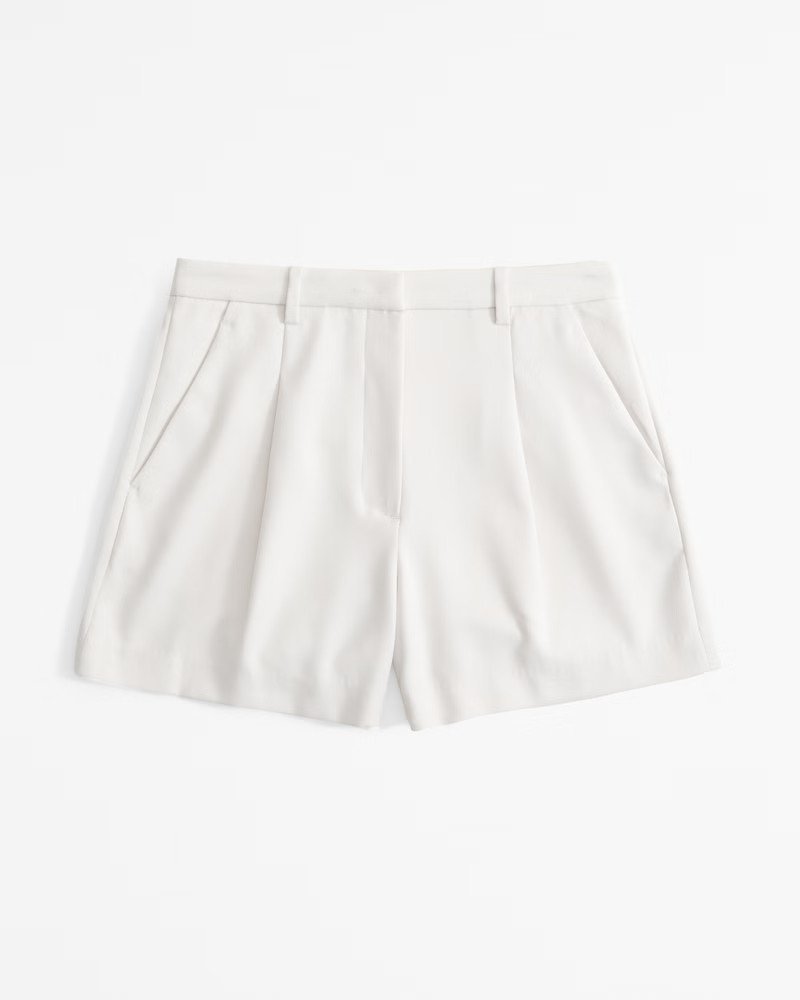 Abercrombie & Fitch Women's High Rise Tailored Short in Warm Beige - Size 36 | Abercrombie & Fitch (US)
