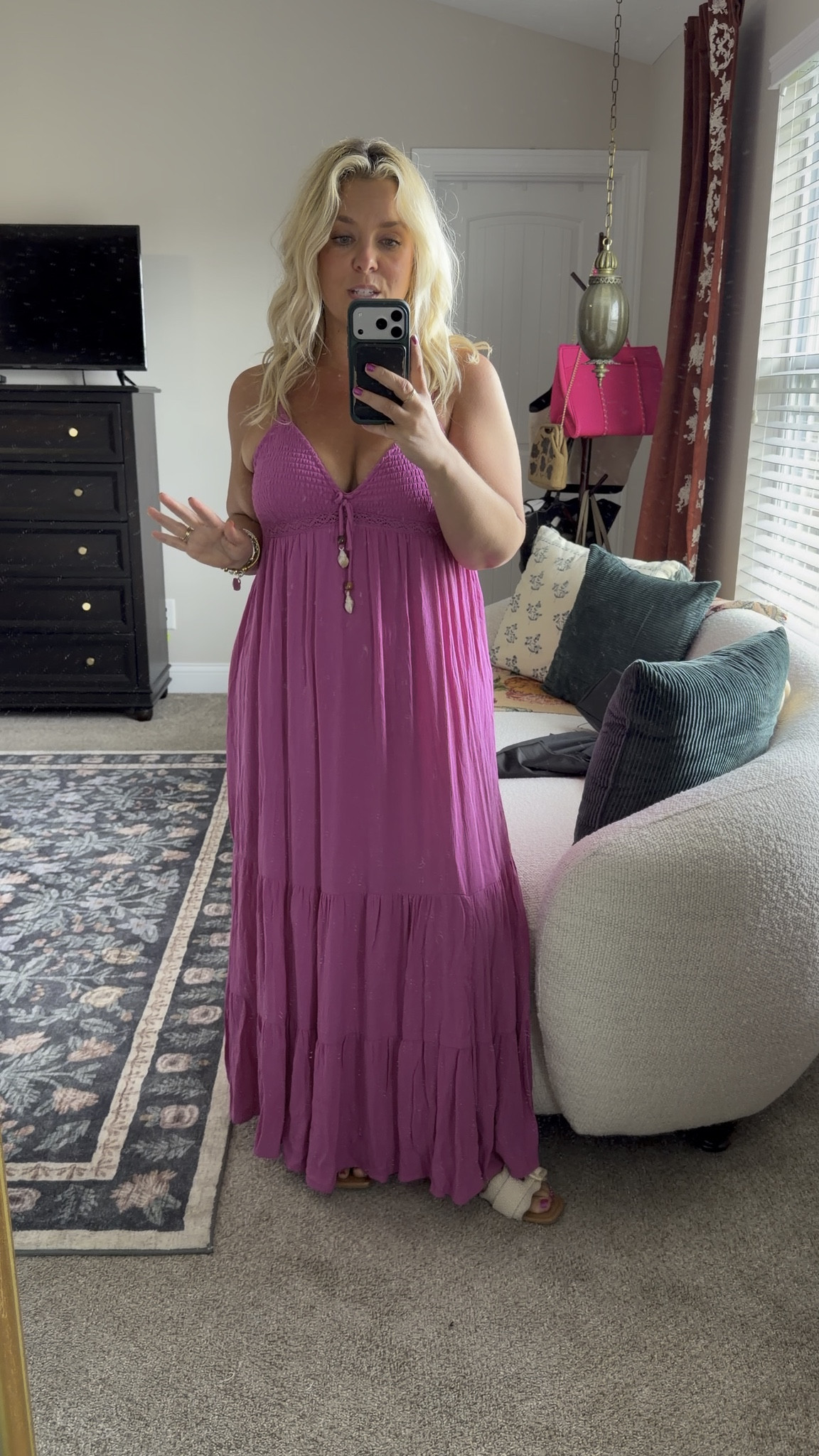Cutest maxi dress for under $20 + linked the Lilly Pulitzer look for less cardi that I often wear with it, both at Walmart! Wearing a med in both, should have sized up to a lg in the dress for my bust area. Also linked the BEST strapless bra!

#LTKMidsize #LTKPetite #LTKOver40
