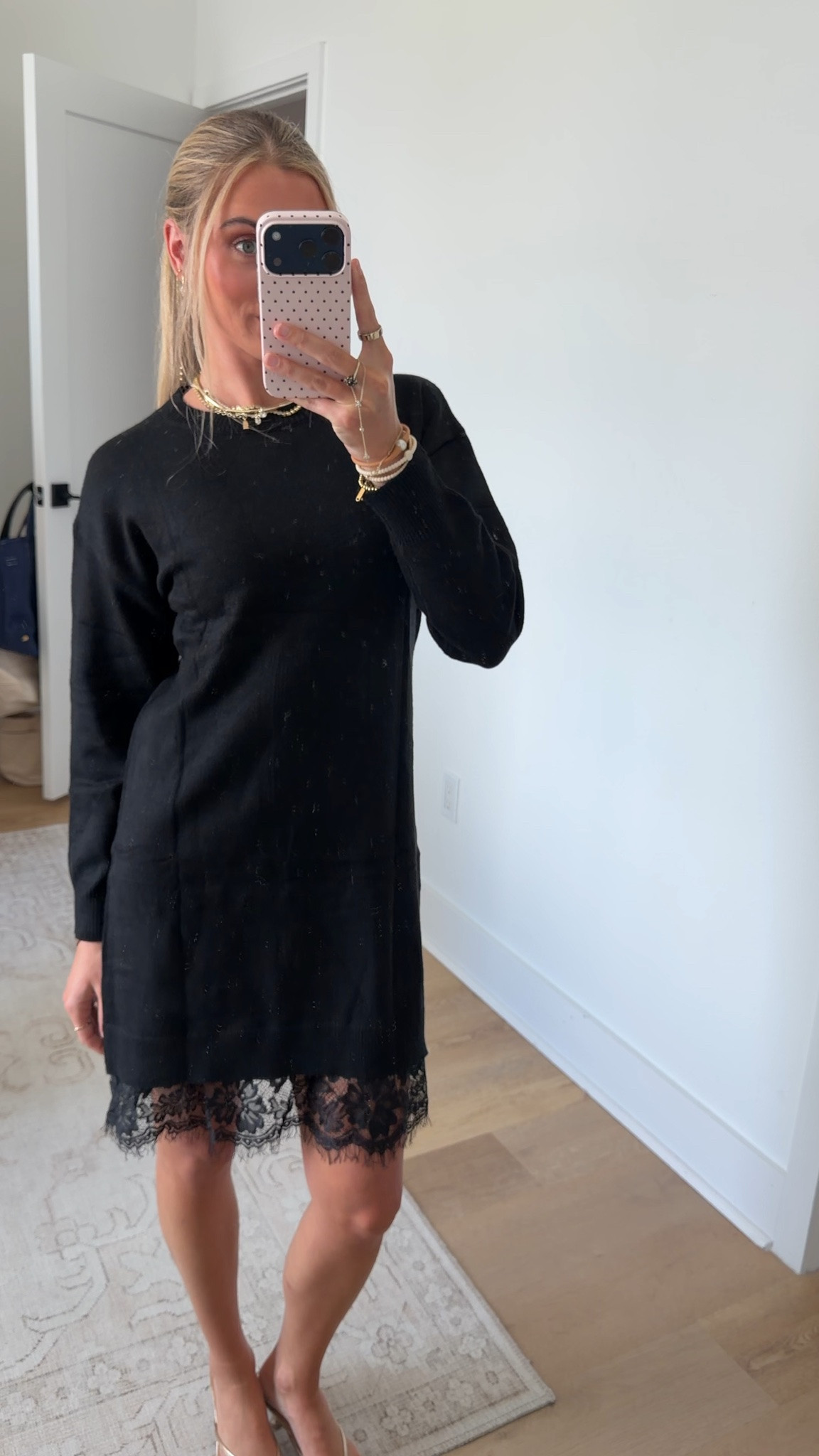 Amazon size small Wenrine Womens Fall Long Sleeve Lace Casual Knit Sweater Mini Dress
Paisley Print, Long Sleeve, Crew Neck, Knit, Loose Fit, Patchwork, High Waist, Quiet Luxury, Short Dress, Casual, Mini