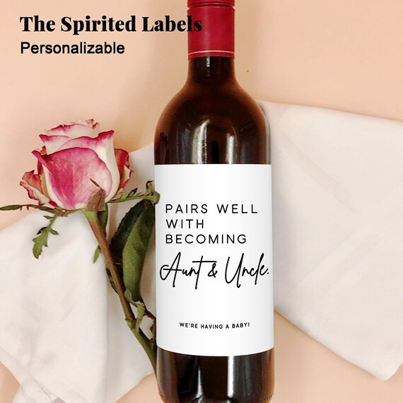 Baby Announcement Wine Labels/pregnancy Announcement Gift/baby | Etsy | Etsy (US)