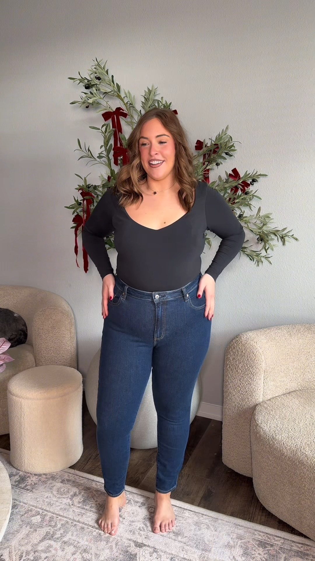 Tight on tight clothing is for everybody and this is one of my favorite combos. I am wearing an XL in the bodysuit and 33 long in jeans! 

#LTKootd #LTKMidsize #LTKSeasonal