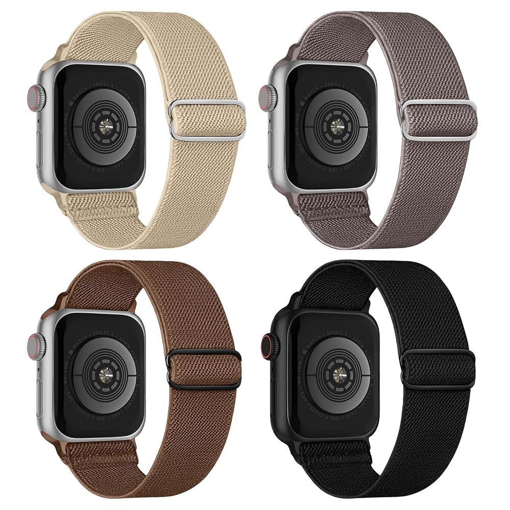 4 Pack Stretchy Solo Loop Compatible with Apple Watch Bands 38mm 40mm 41mm 42mm 44mm 45mm 46mm 49... | Amazon (US)