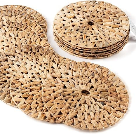 The Upper Kitchen Wicker Placemats – Imported Water Hyacinth Placemats, Best Coastal Placemats ... | Amazon (US)
