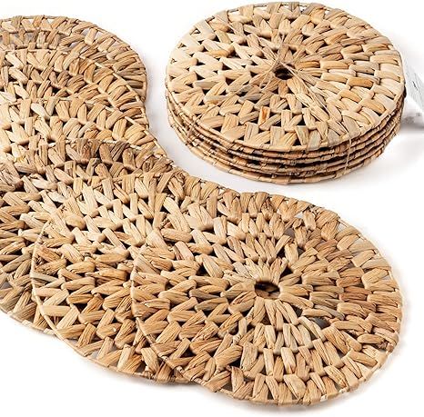 The Upper Kitchen Wicker Placemats – Imported Water Hyacinth Placemats, Best Coastal Placemats ... | Amazon (US)