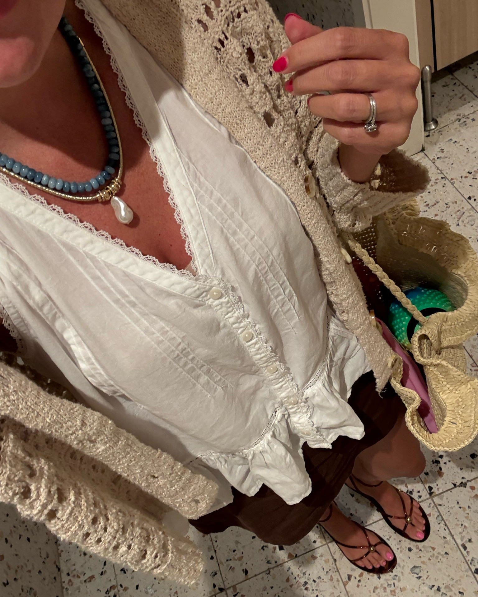 Loving this new under $13 pearl necklace!!! & these jelly sandals are so cute + actually comfy!!! My skort is 50% off right now too—wearing an xs and small in sweater + top

#LTKootd #LTKSaleAlert #LTKSeasonal